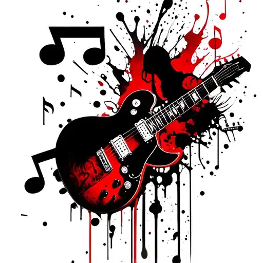 Guitar Music Notes Background