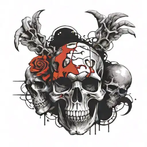 Skull See No Evil Speak No Evil Hear See Speak No Evil