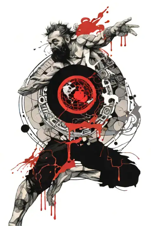 Atlas Holding Earth Mandala Ying Yang