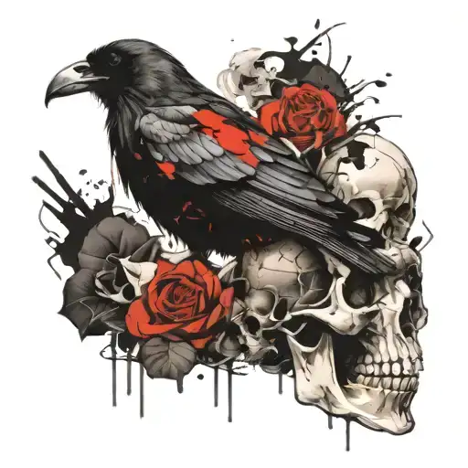 Raven And Skull