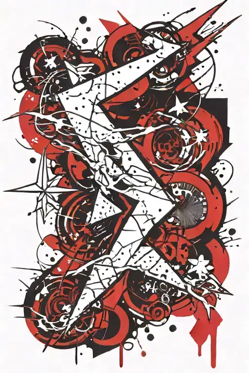 Number 8 Star Lightning Storm