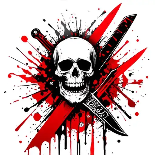 Skull And Knife