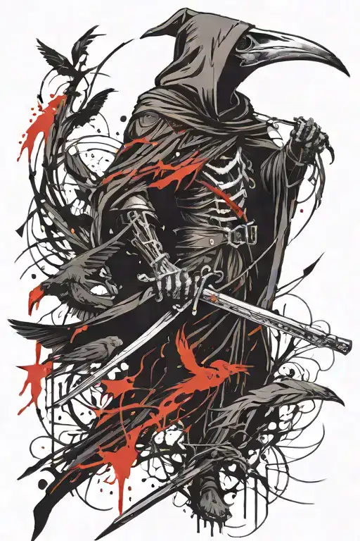 Grim Reaper With Crow