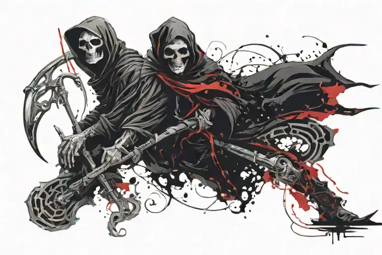 Grim Reaper With A Goth Design