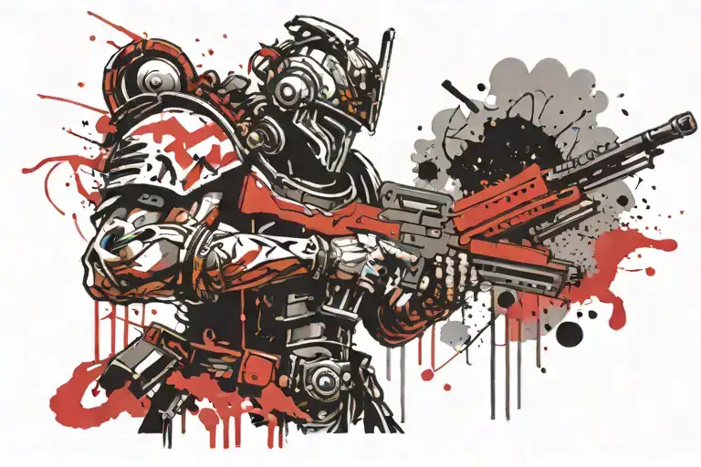 Ares With Machine Gun