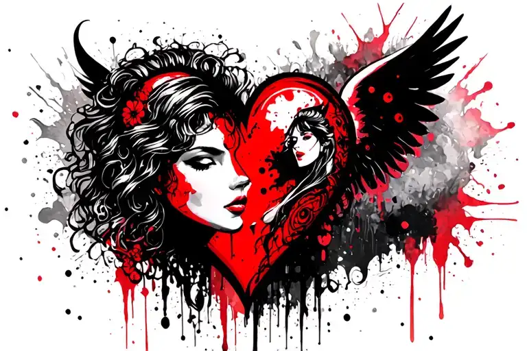 Lady Of Heart With An Angel Side And A Demon Side
