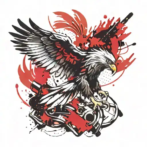 Polish Eagle Perched