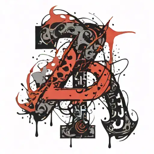 Initial J Written In Calligraphy