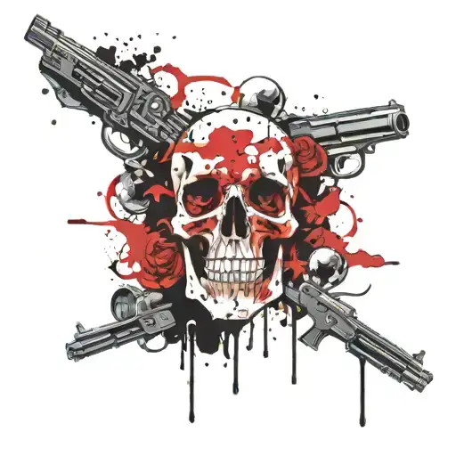 Skulls Drugs Money Guns