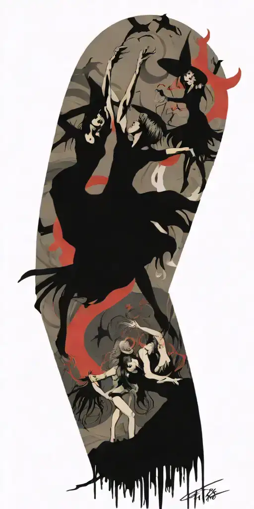 Witches Dancing In A Circle