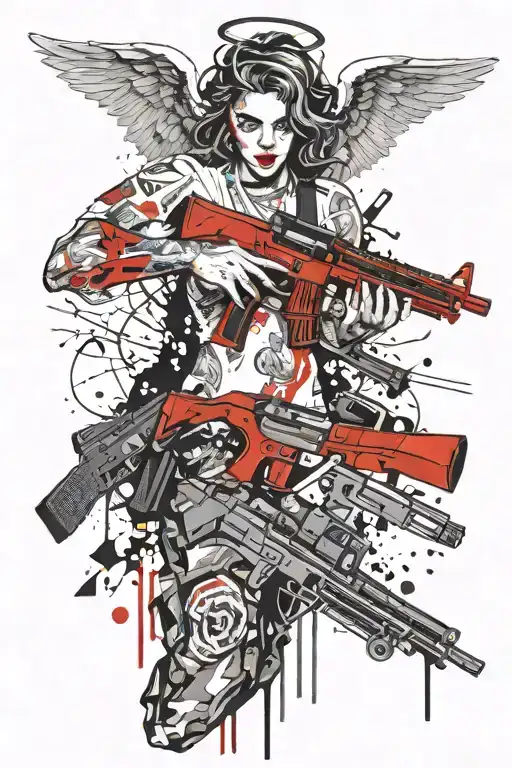 Angel And Guns Money Drugs