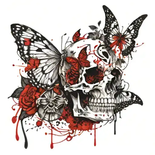 Skulls Butterfly's Creepy Vibe