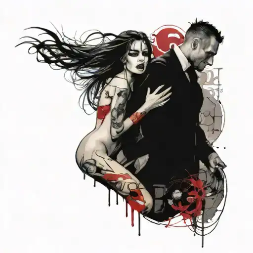 Completely Nude Goth Couple Fucking