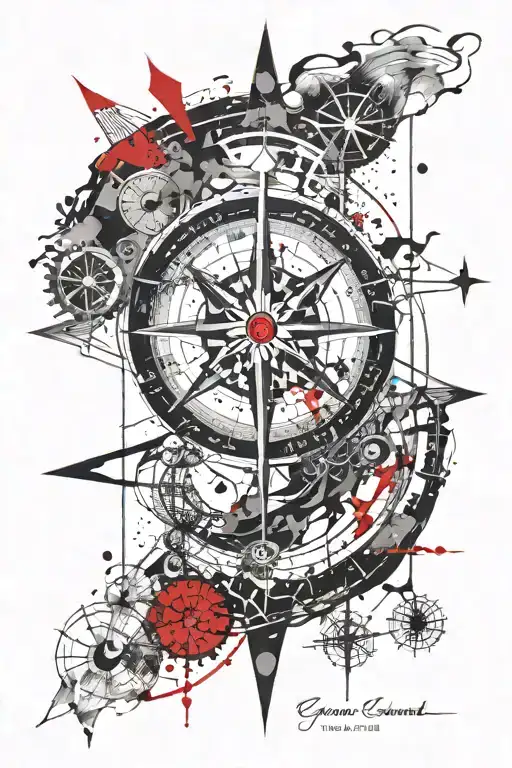 Compass Design Incorporating Symbols