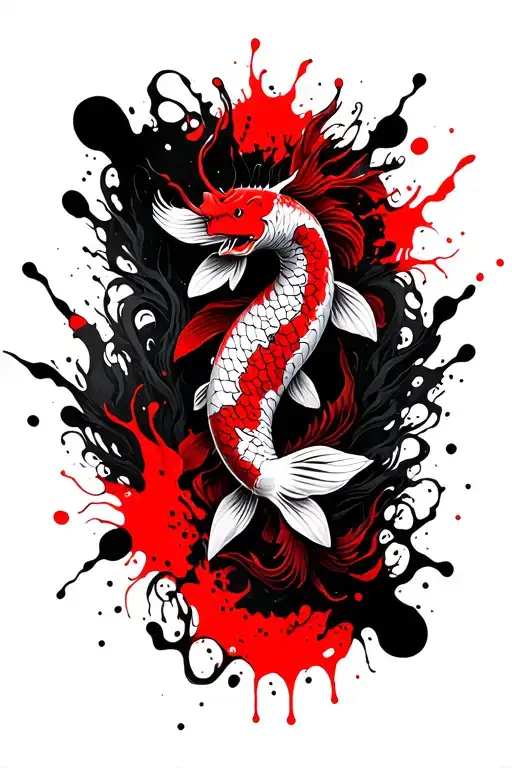 Koi Fish And Dragon Wrapping