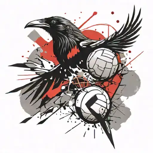 Raven Flying Volleyball Arrow