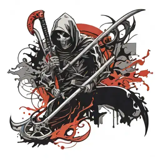 Reaper Holding A Scythe