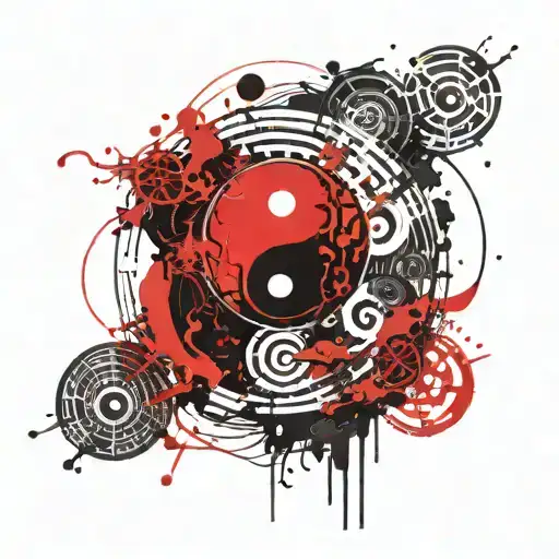 Yin Yang Symbol Integrated Circuitry And Electricity