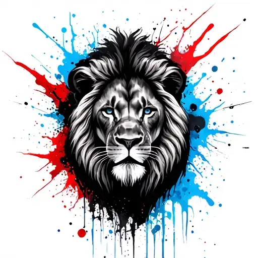 Lion King With Blue Elements