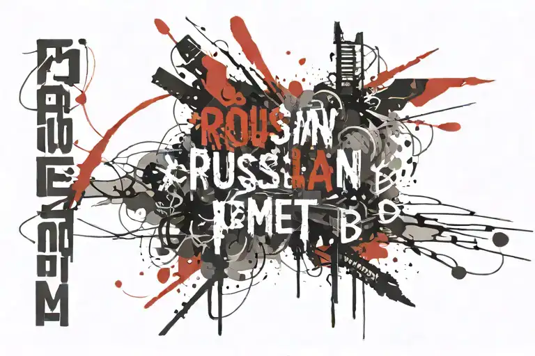 Lettering 'Russian Nemet''