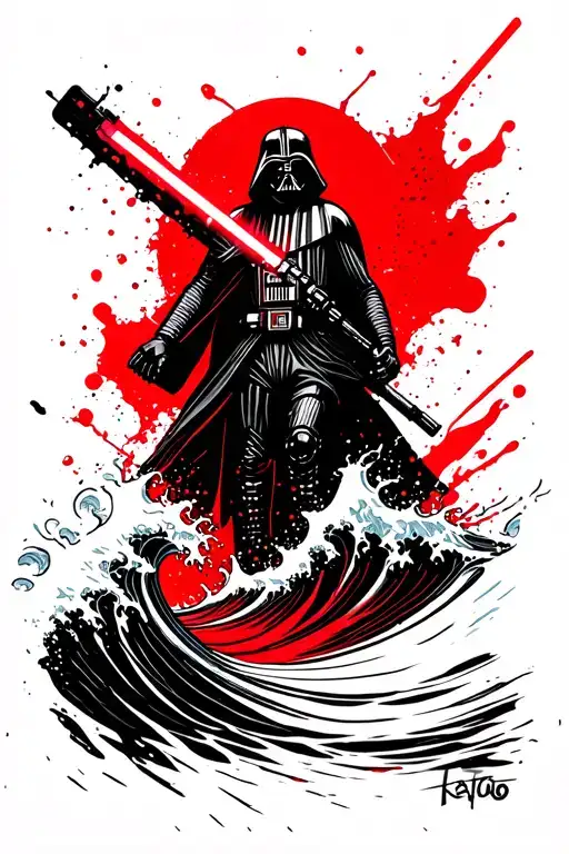 Jedi On Top Of Ocean Waves