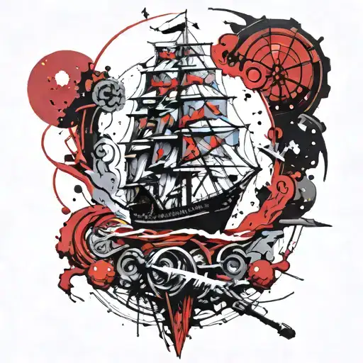 The Ship Sails Through The Galaxy Inside