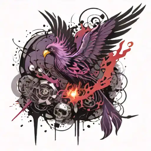 Phoenix Black And Purple