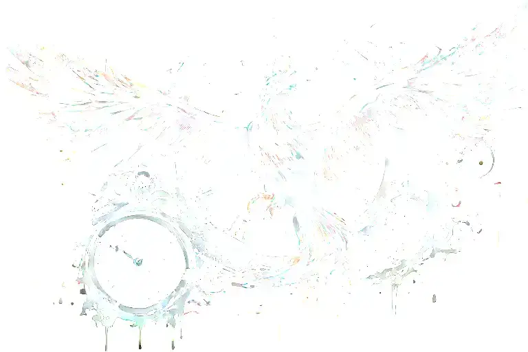 Rising Phoenix Holding Clocks With Moon Rising Including The Words Per Aspera Ad Astra