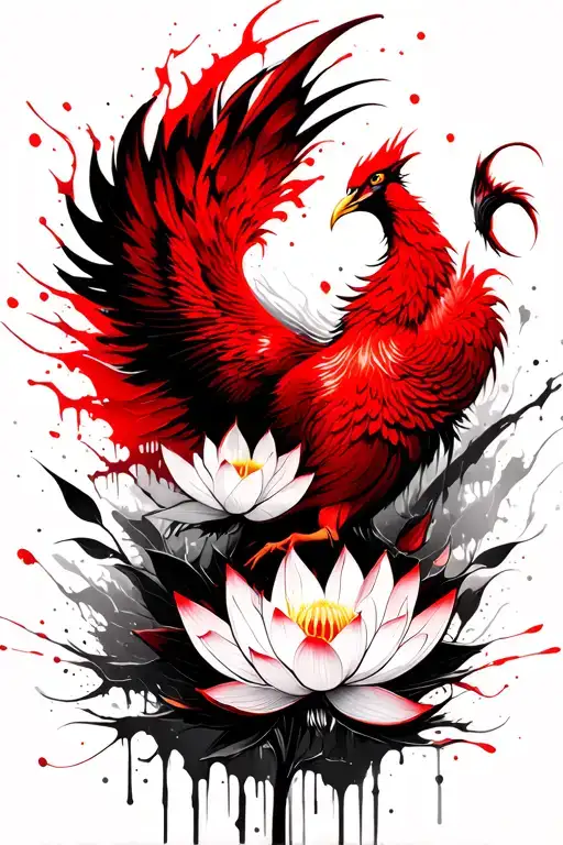 Fiery Phoenix Lotus Flowers