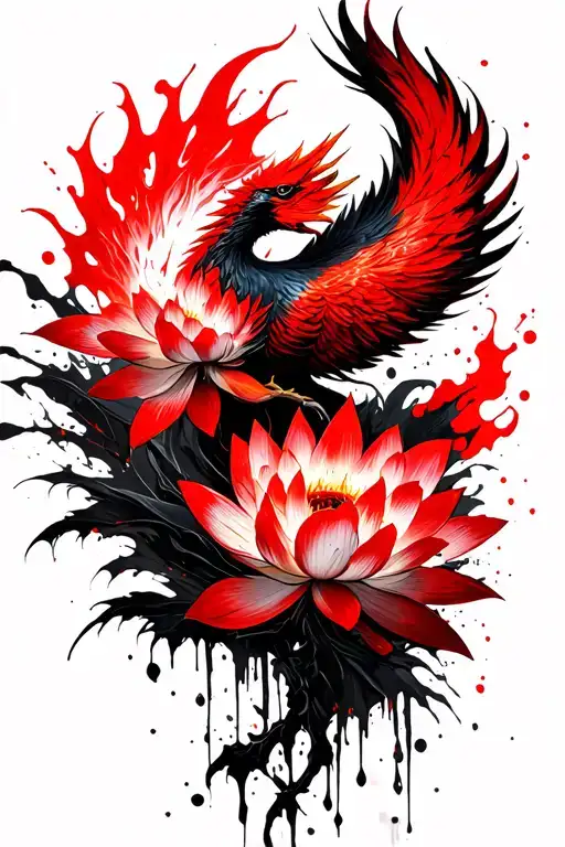 Fiery Phoenix Lotus Flowers