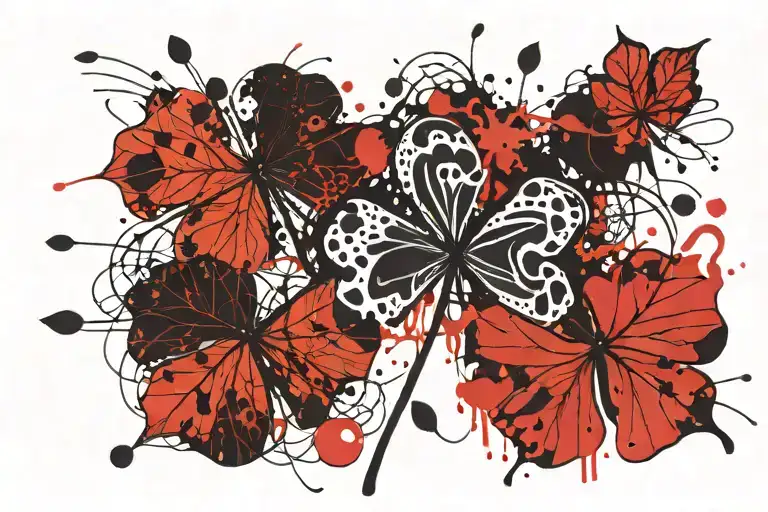 Autumn Leaf Clover Intertwined