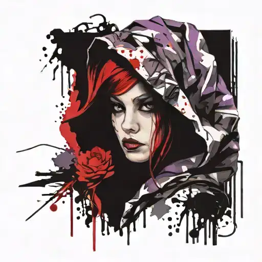 Little Red Riding Hood Purple And Black