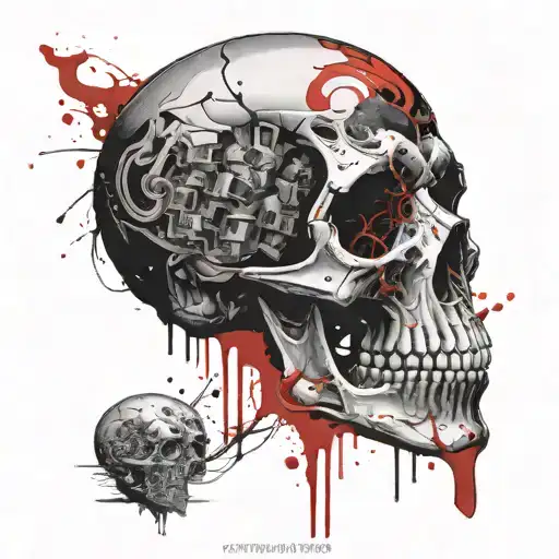 A Skull With Lsd On Its Tongue