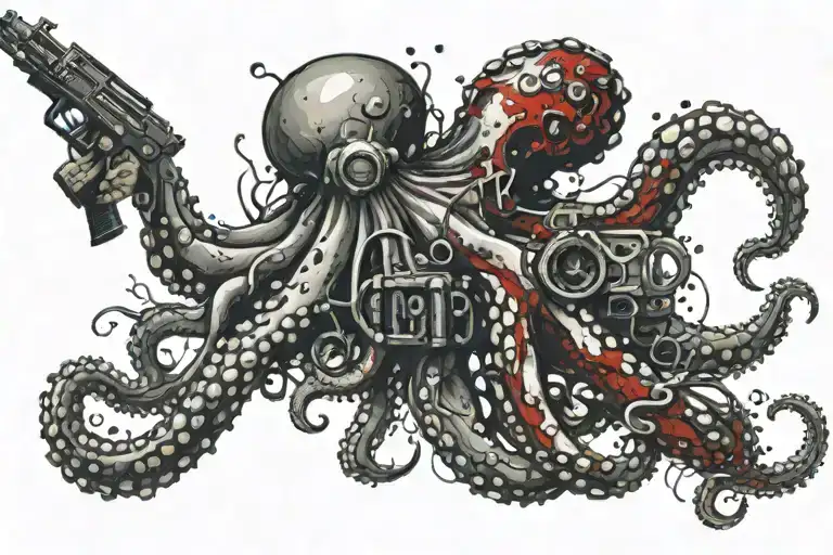 Octopus With A Gun