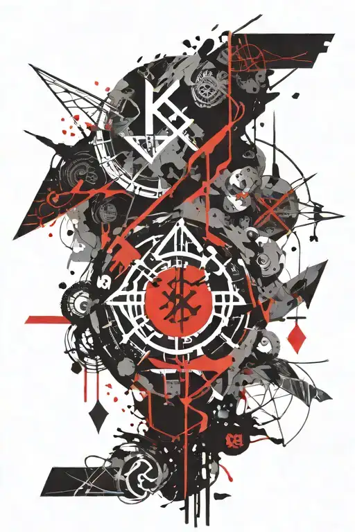 Futuristic And Norse Runes