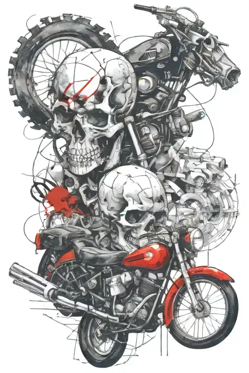 Skulls Guns Money Motorcycles