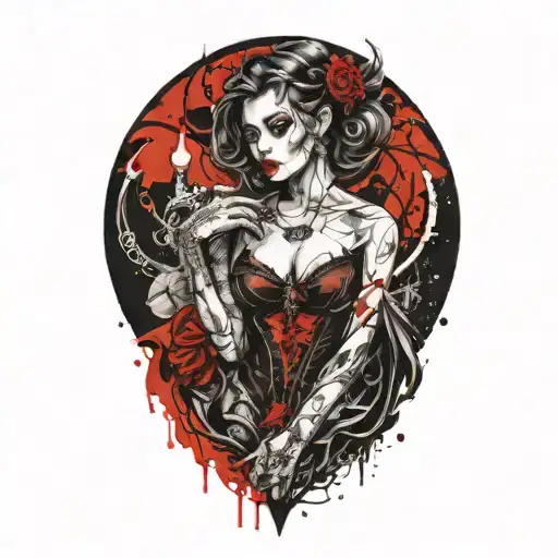 Female Vampire Girl Full Body