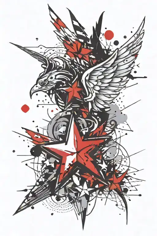 Star With Wings Holding