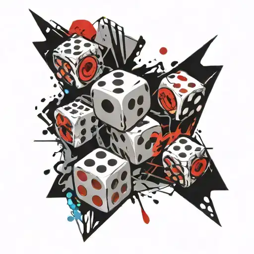 Five Dice All Showing Ones Face Up