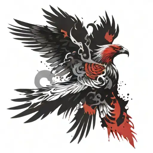 Phoenix Rising Phoenix Wings Flying From Left Arm To Shoulder