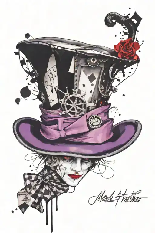 Mad Hatter Purple And Black