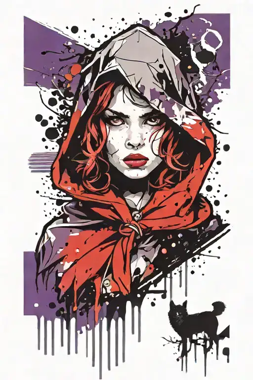 Little Red Riding Hood Purple And Black Only