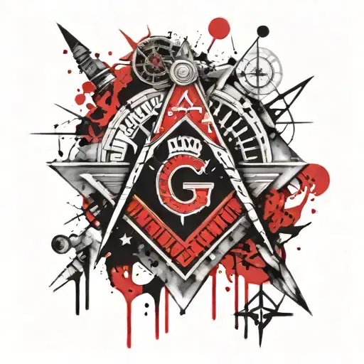 Masonic Square And Compass Containing Past Master 2017