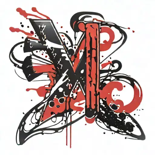 Spilled Ink Creating The Word M&m