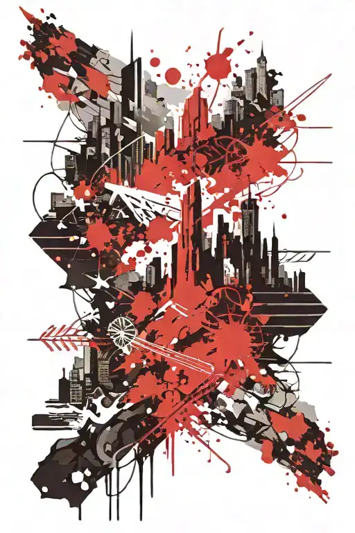 Divine Mountain Range Silhouette