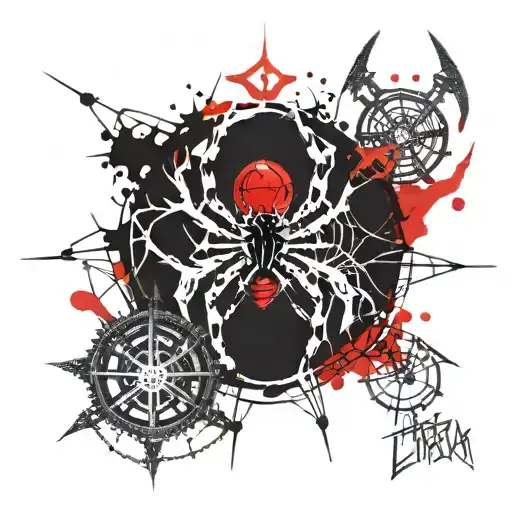Spider Libra Symbol Gearwheel