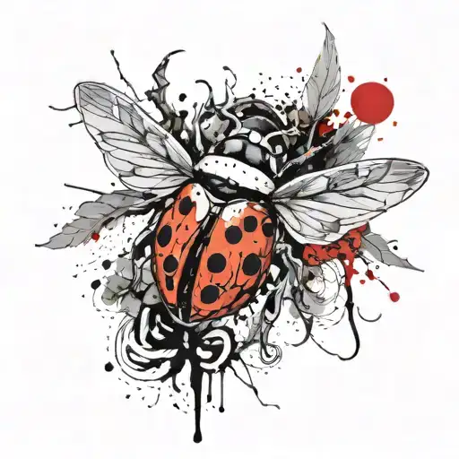 Ladybug With Skull