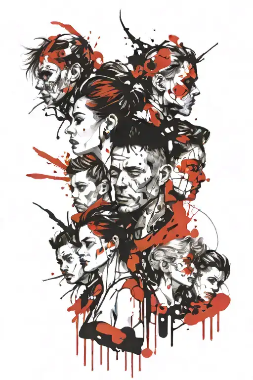 Mother Father With Three Boys With Family