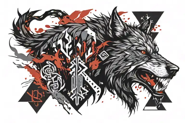Fenrir Odin's Raven Runes