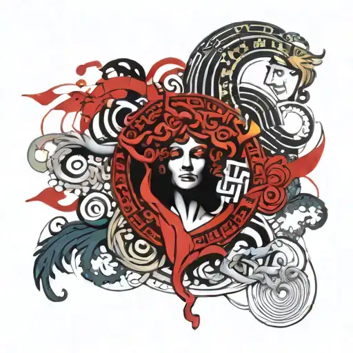 Versace Medusa With A Greek Key Design